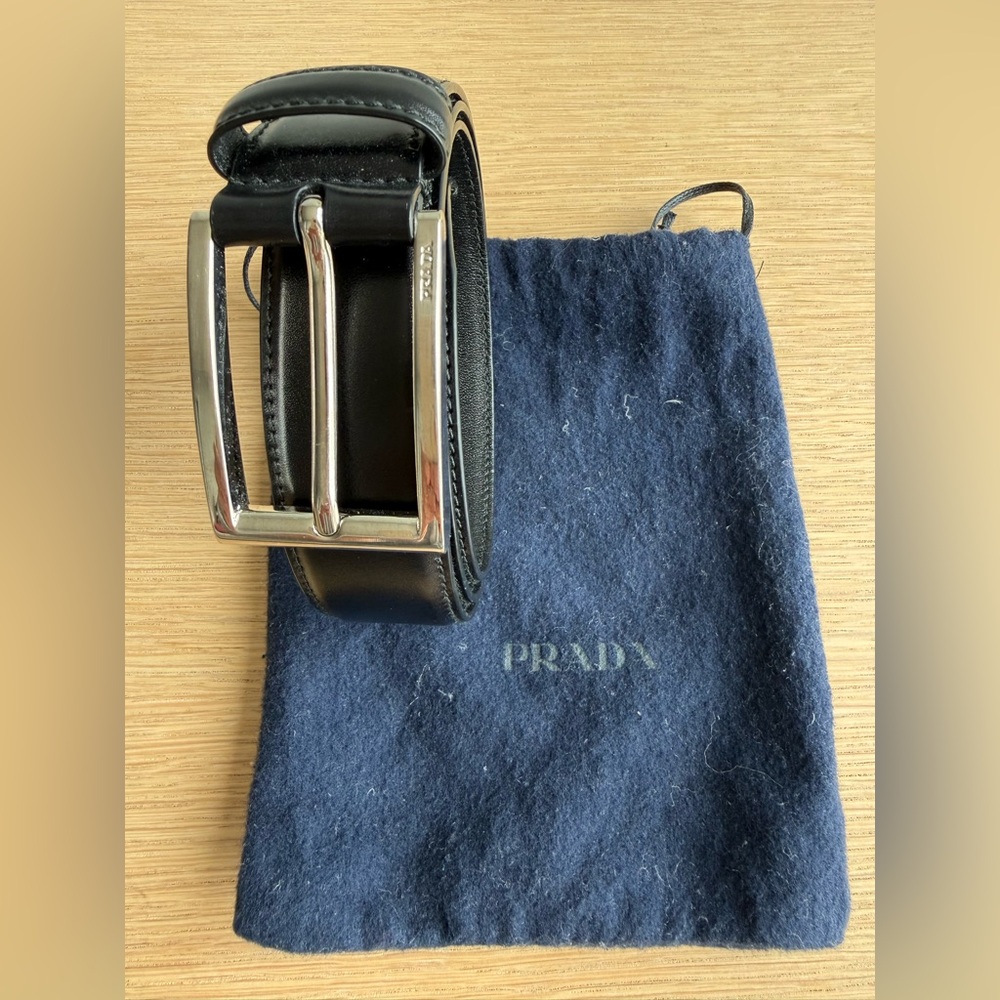 100% authentic black PRADA men’s belt